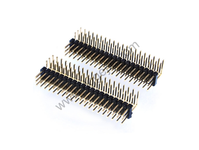 2.54mm排针 三排 弯角