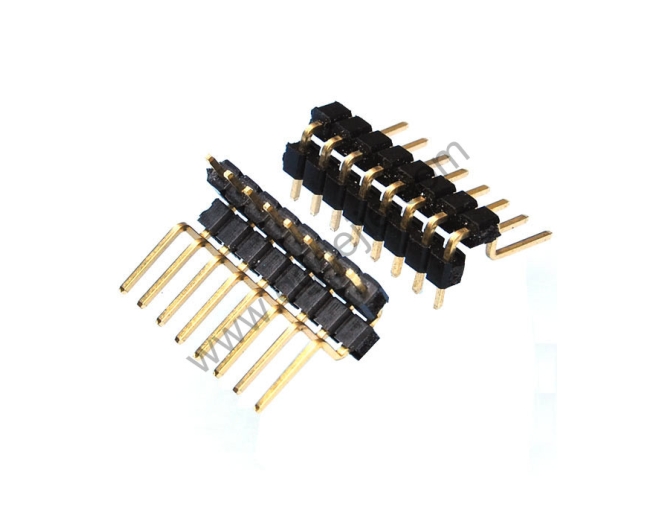 2.54mm排针 单排 双塑特殊折弯