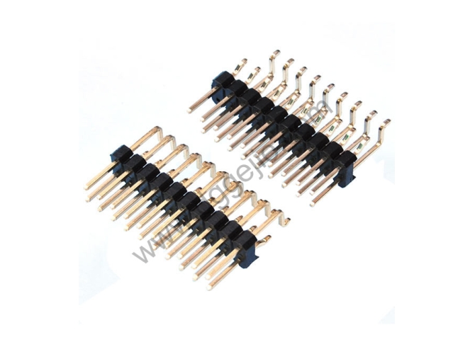 2.54mm排针 双排 卧贴