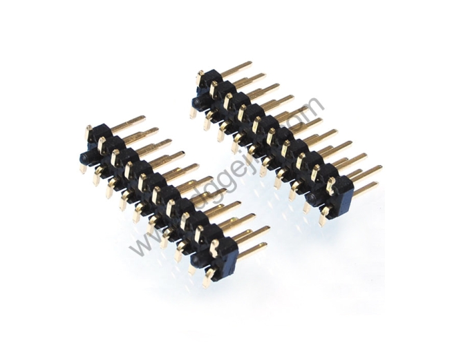 2.54mm排针 双排 带柱SMT